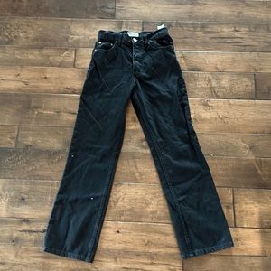 Zara high waist black denim